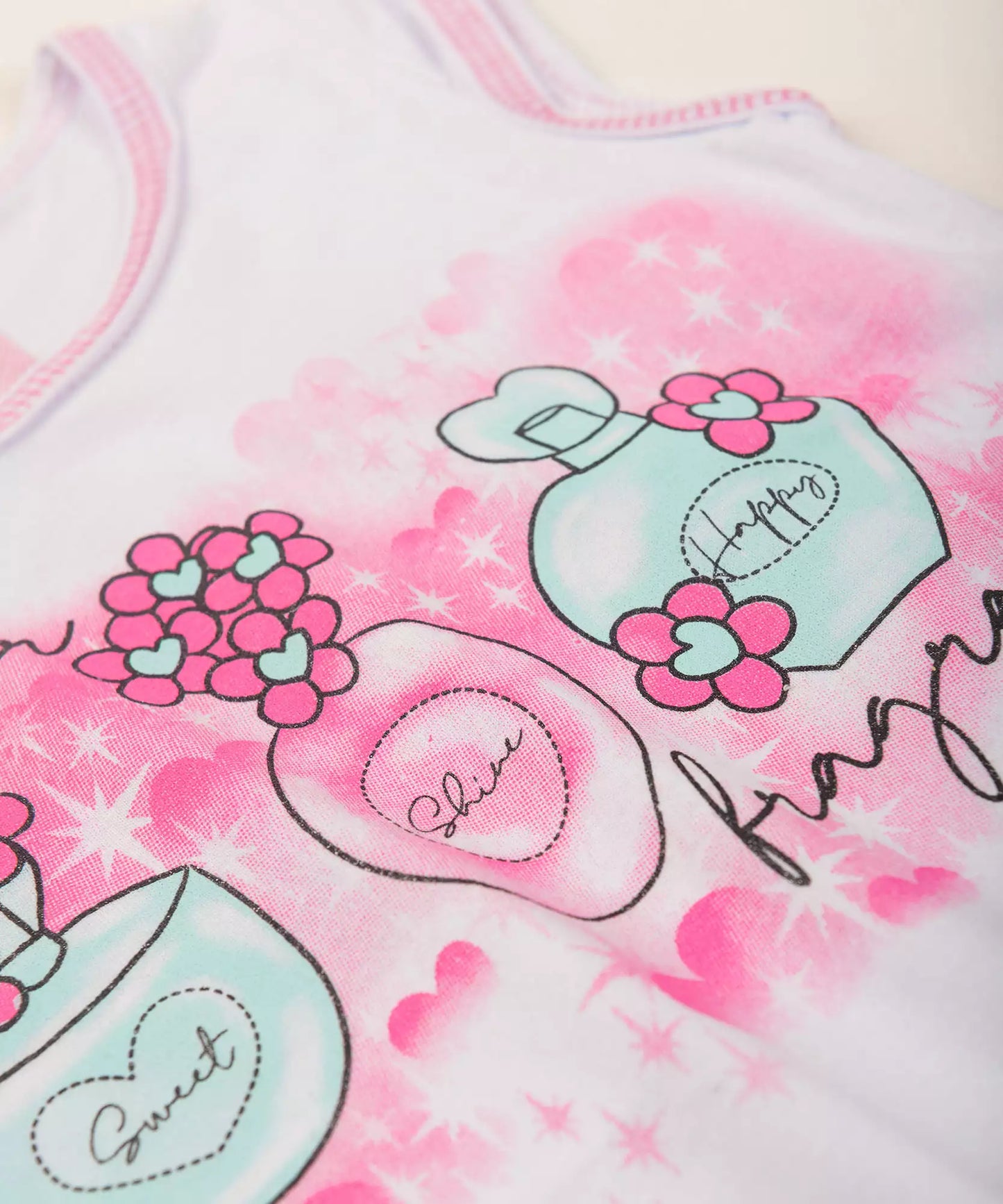 Conjunto de Verão para Menina Perfume Branco