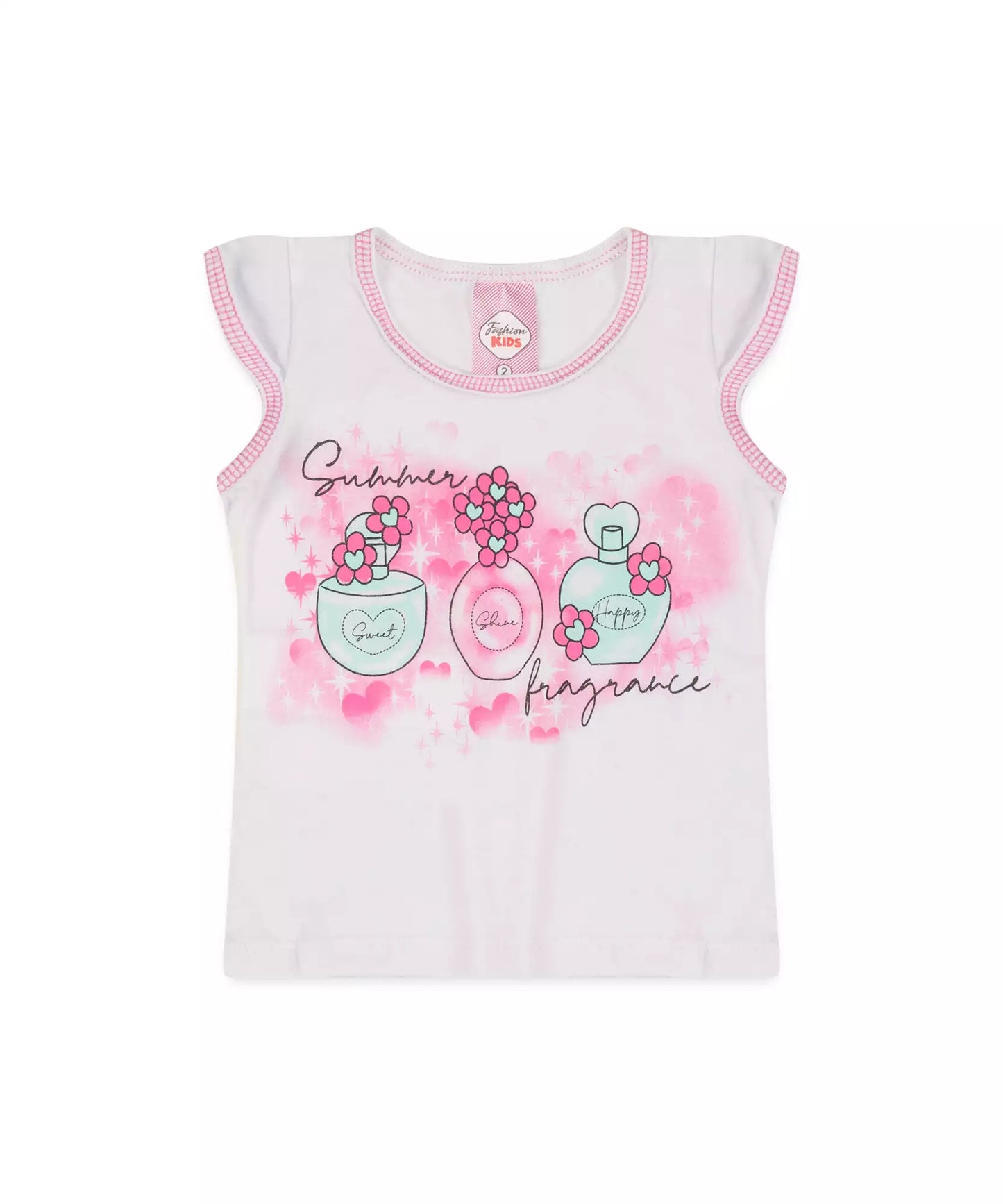 Conjunto de Verão para Menina Perfume Branco