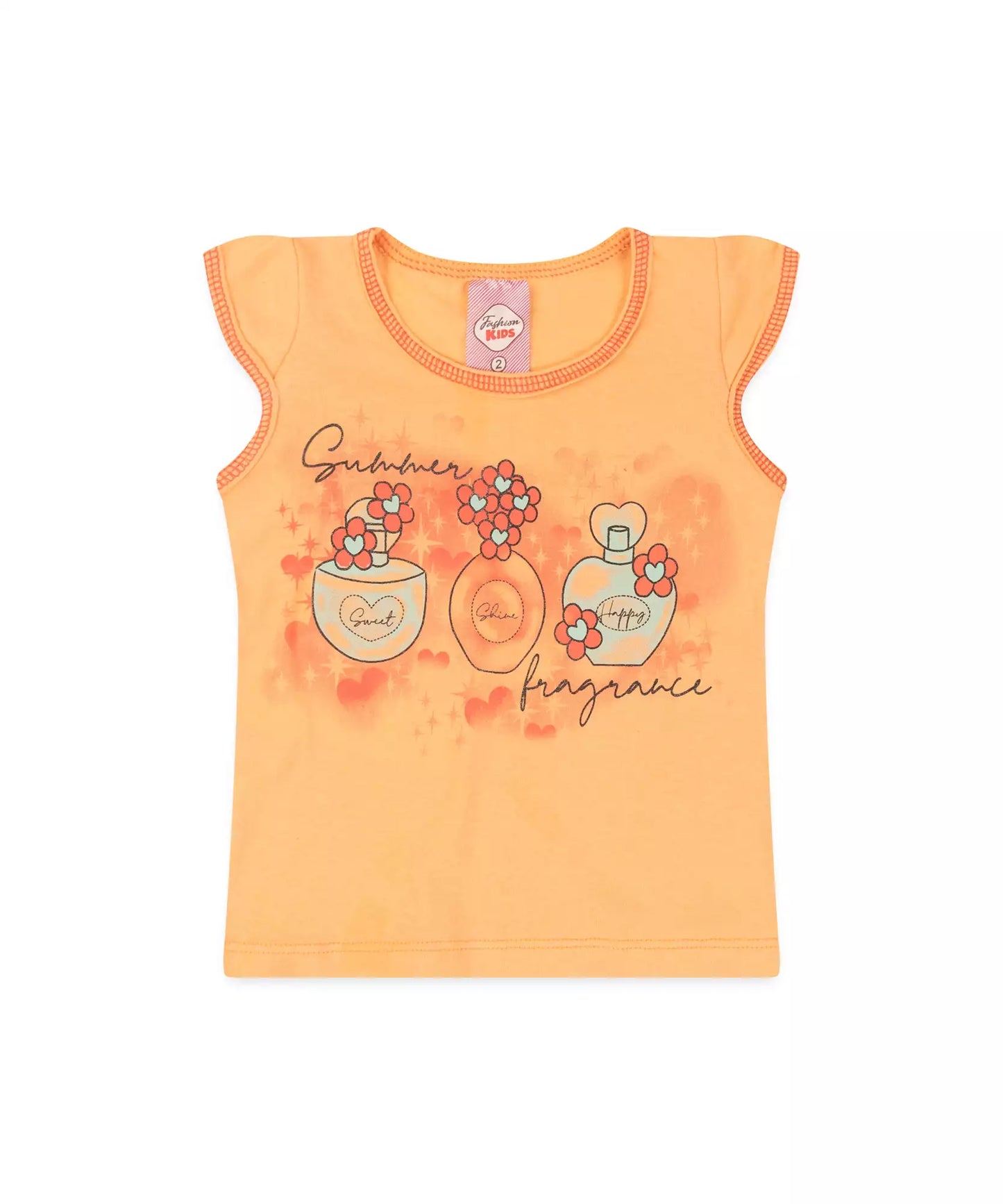 Conjunto de Verão para Menina Perfume Salmão