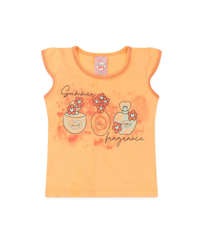 Conjunto de Verão para Menina Perfume Salmão
