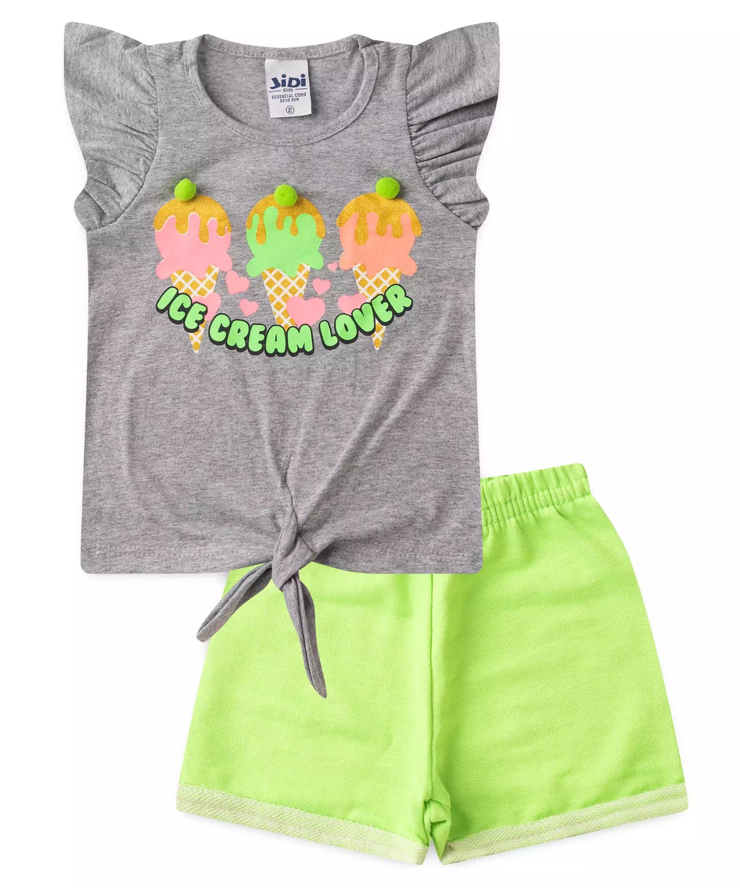 Conjunto de verão para Menina Sorvete Mescla