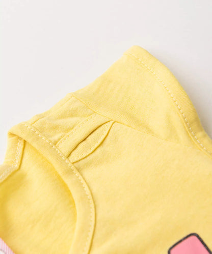 Conjunto de Verão para Menina Sorvetinho Estiloso Amarelo