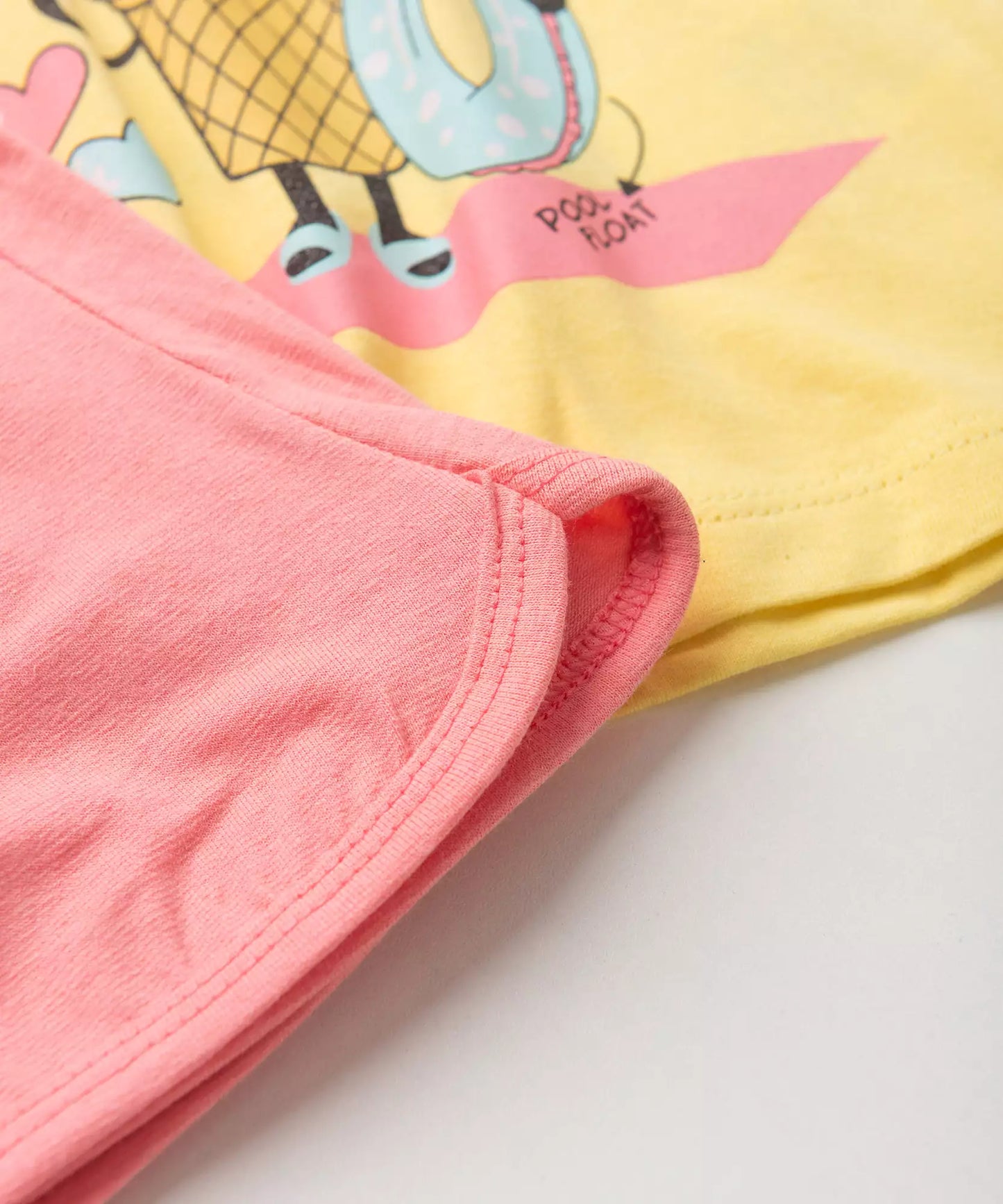 Conjunto de Verão para Menina Sorvetinho Estiloso Amarelo
