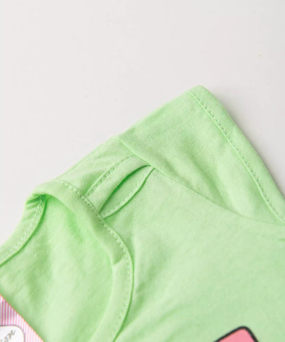 Conjunto de Verão para Menina Sorvetinho Estiloso Verde