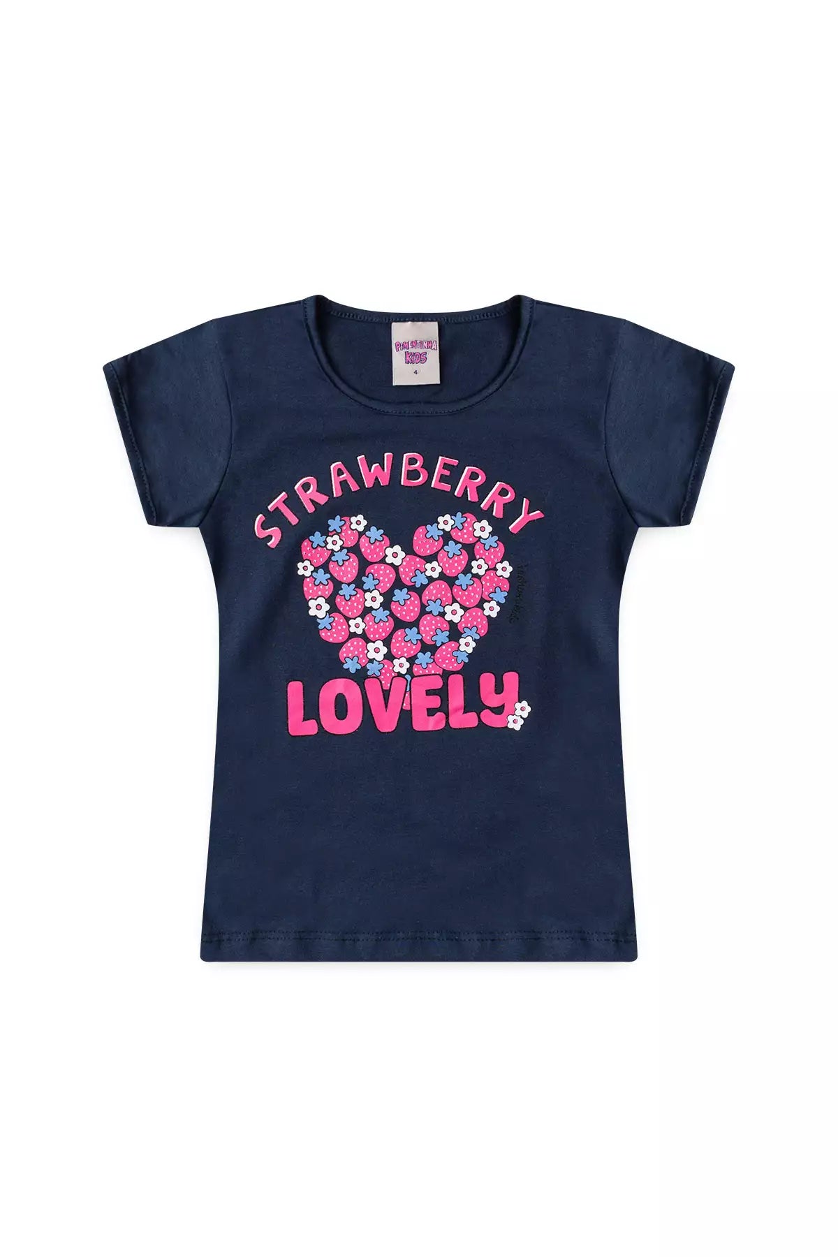 Conjunto de Verão para Menina Strawberry Lovely Marinho
