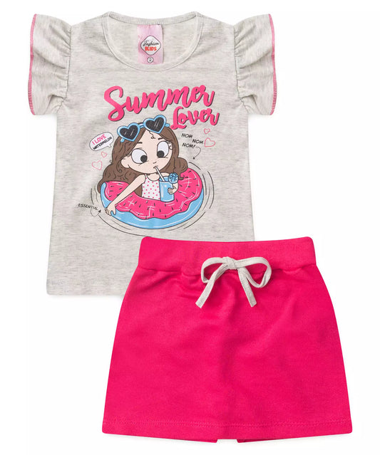 Conjunto de Verão para Menina Summer Lover Mescla