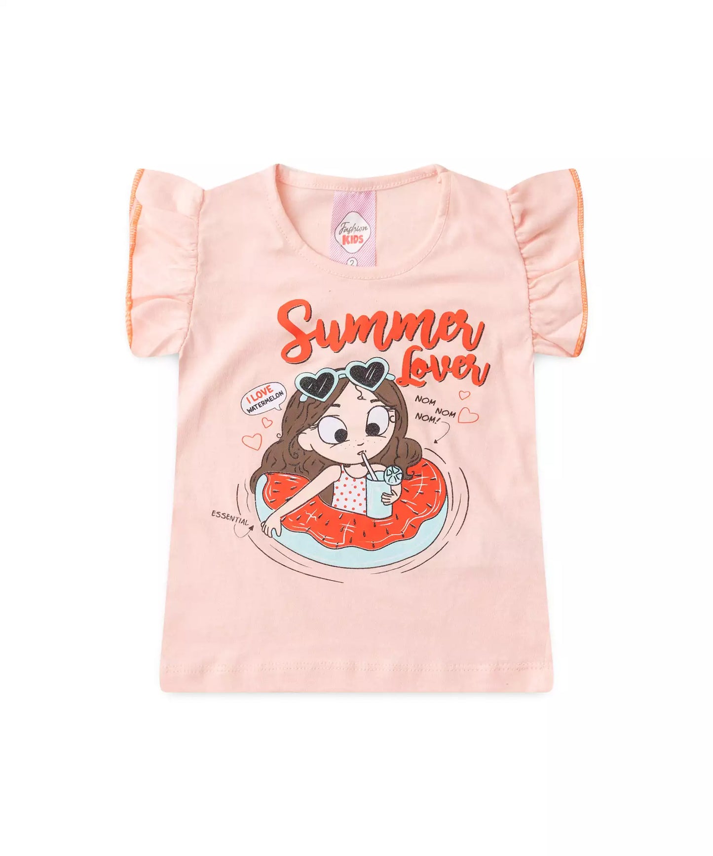Conjunto de Verão para Menina Summer Lover Salmão