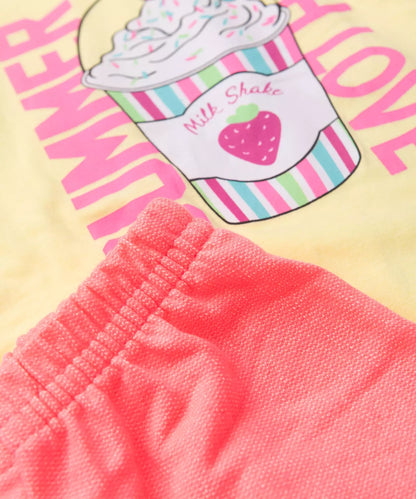 Conjunto de Verão para Menina Summer with Love Amarelo