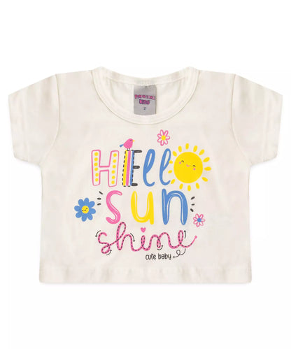 Conjunto de Verão para Menina Sun Marfim