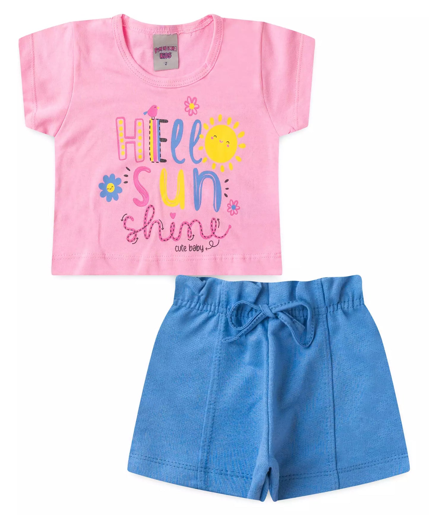Conjunto de Verão para Menina Sun Rosa