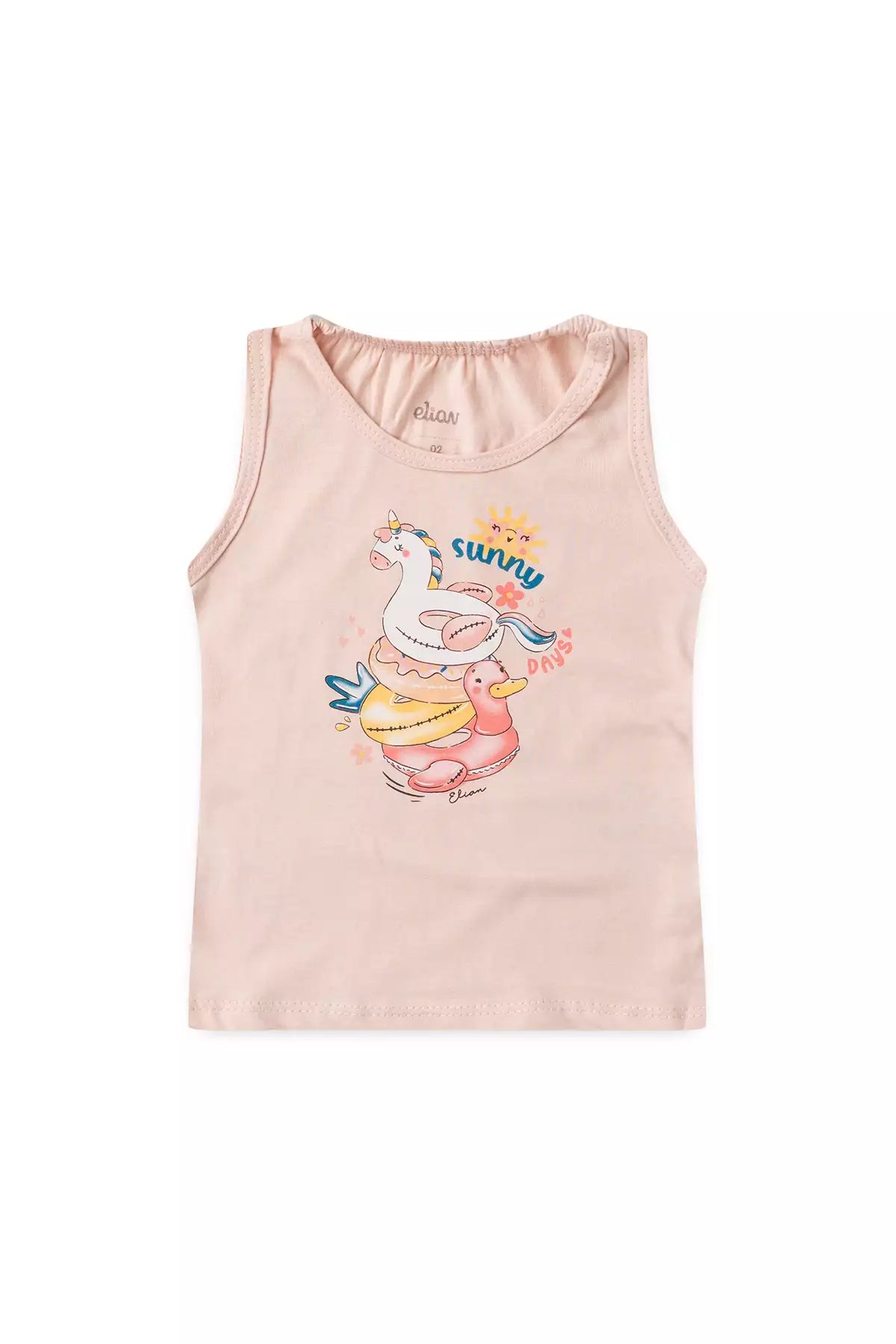 Conjunto de Verão para Menina Sunny Fun Salmão