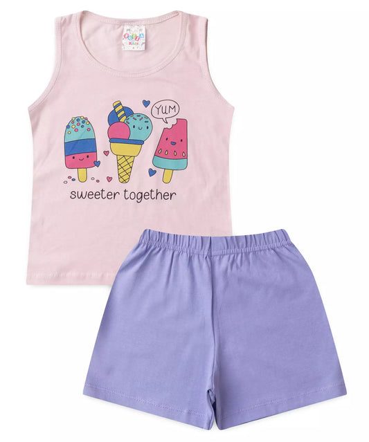 Conjunto de Verão para Menina Sweeter Together Rosa