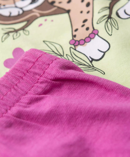 Conjunto de Verão para Menina Tigresa Verde