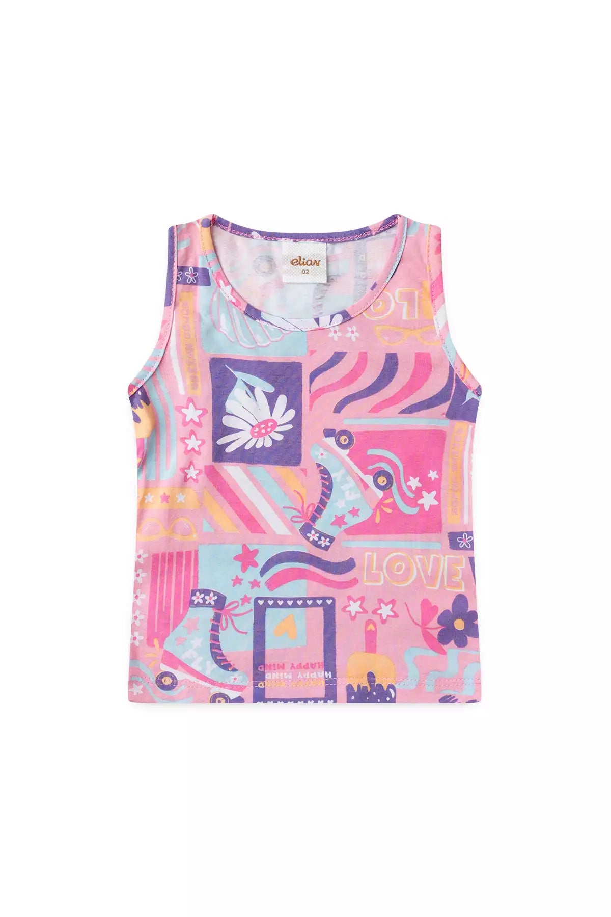 Conjunto de Verão para Menina Tropical Rosa