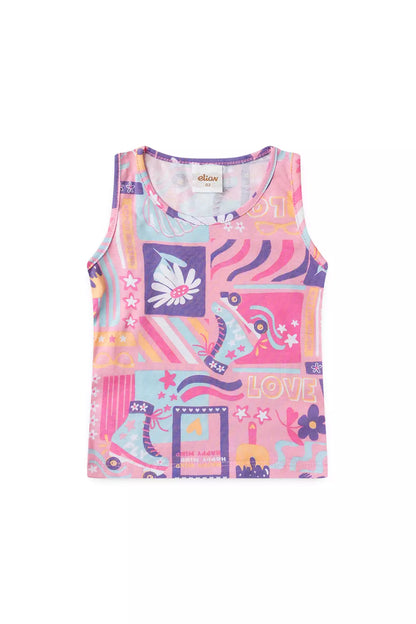 Conjunto de Verão para Menina Tropical Rosa
