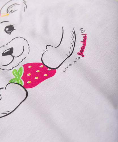 Conjunto de Verão para Menina Ursinho Carinhoso Branco