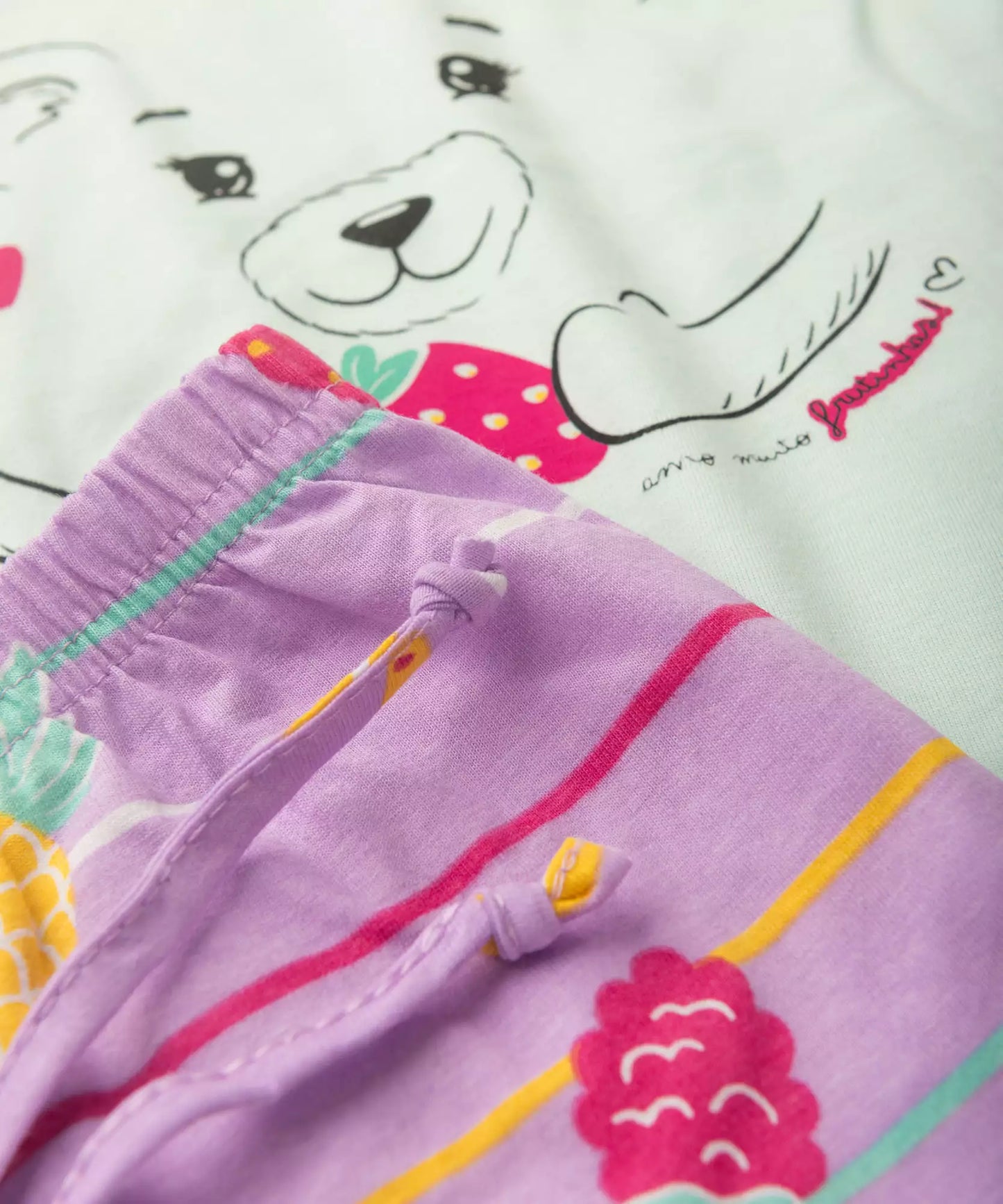 Conjunto de Verão para Menina Ursinho Carinhoso Verde