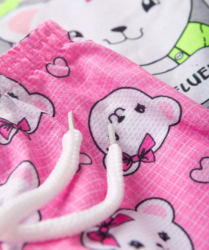 Conjunto de Verão para Menina Ursinho Mescla