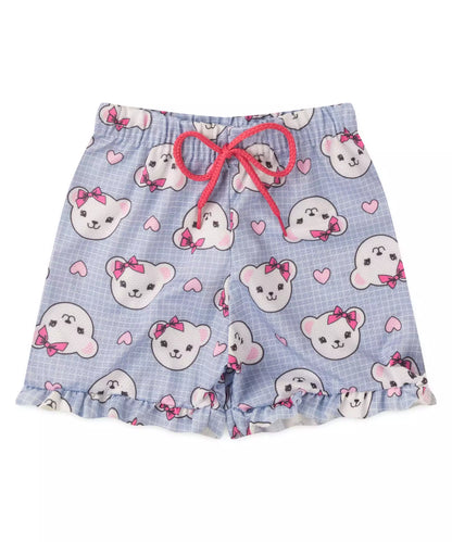 Conjunto de Verão para Menina Ursinho no Rosa