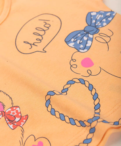 Conjunto de Verão para Menina Ursinhos Salmão