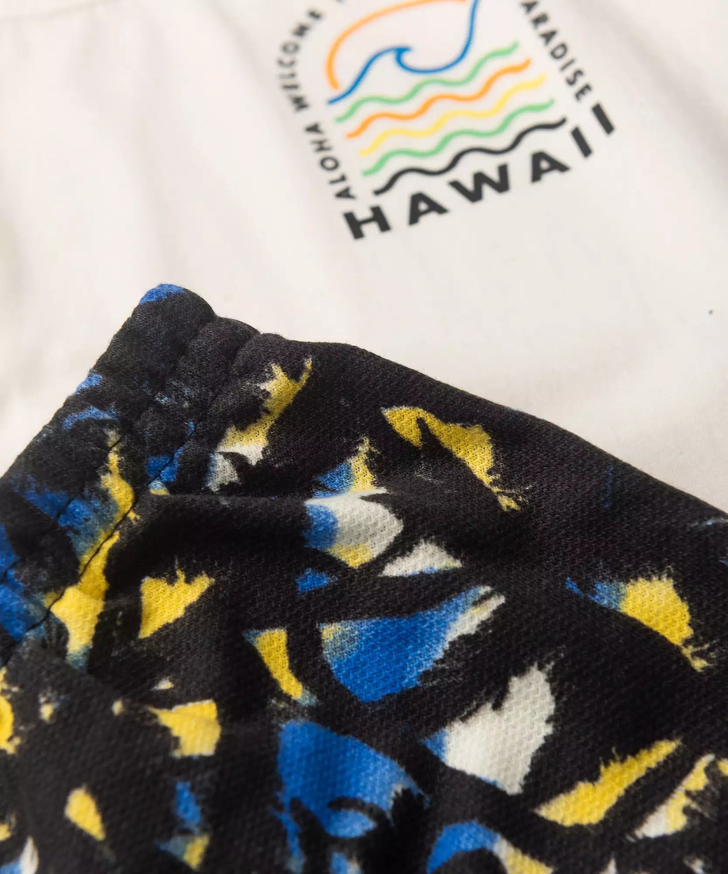 Conjunto de Verão para Menino Aloha Havaí Marfim