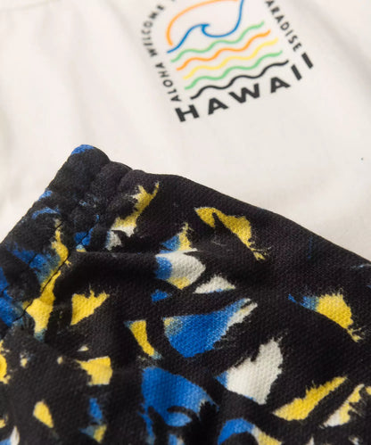 Conjunto de Verão para Menino Aloha Havaí Marfim