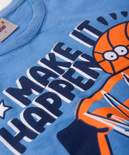 Conjunto de Verão para Menino Basquete Azul