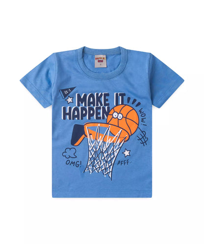 Conjunto de Verão para Menino Basquete Azul