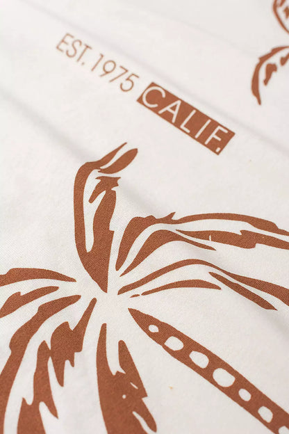 Conjunto de Verão para Menino Calif Palms Marfim