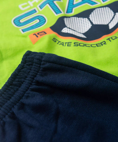Conjunto de Verão para Menino Campeonato Verde