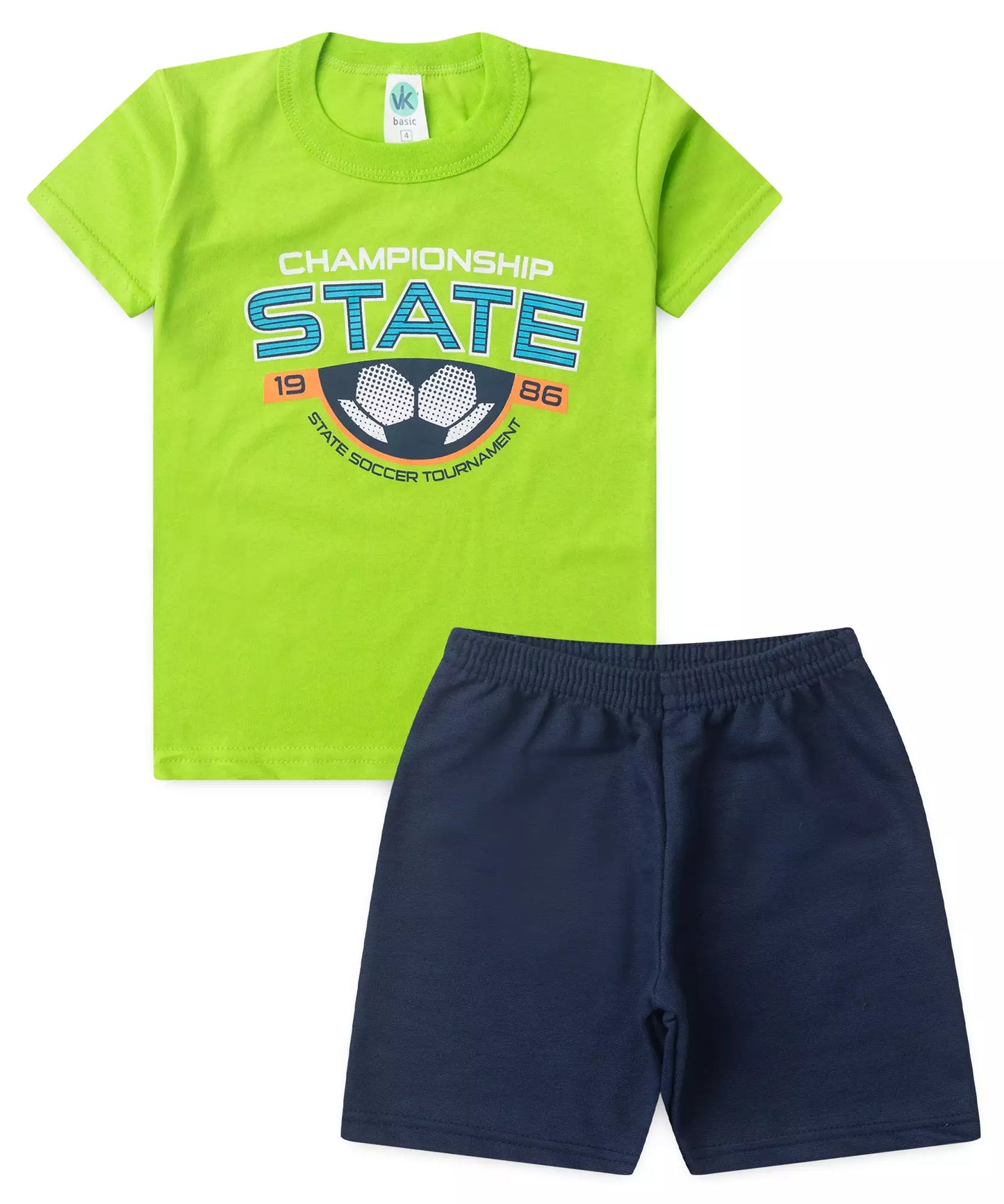 Conjunto de Verão para Menino Campeonato Verde