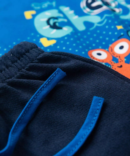 Conjunto de Verão para Menino Caranguejo Azul