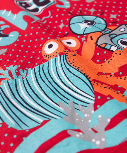 Conjunto de Verão para Menino Caranguejo Vermelho