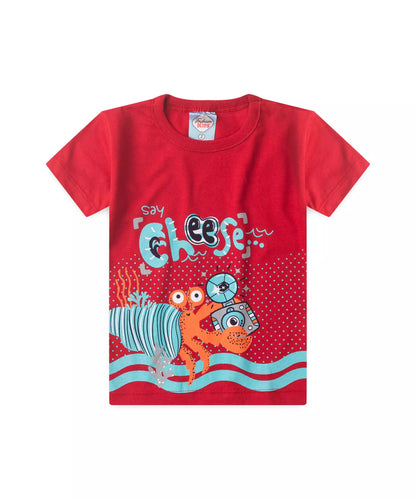 Conjunto de Verão para Menino Caranguejo Vermelho