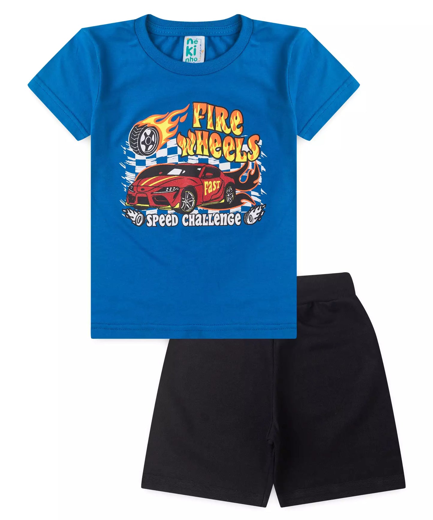 Conjunto de Verão para Menino Carros Azul