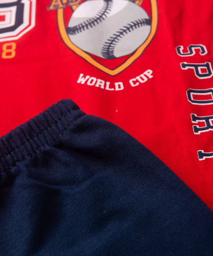Conjunto de Verão para Menino Champion Mundial Vermelho
