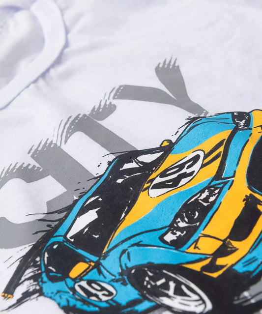 Conjunto de Verão para Menino City Speed Branco