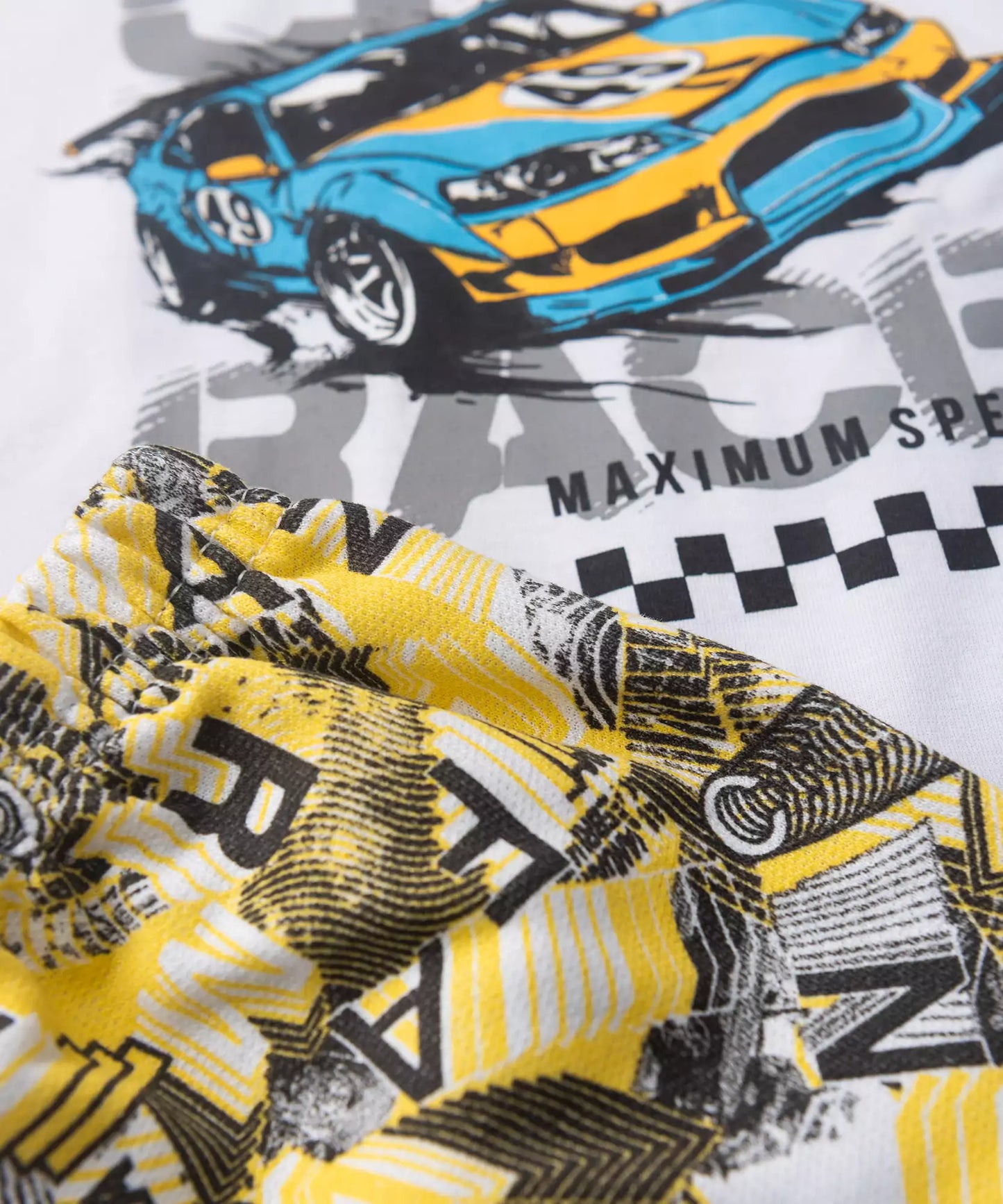 Conjunto de Verão para Menino City Speed Branco