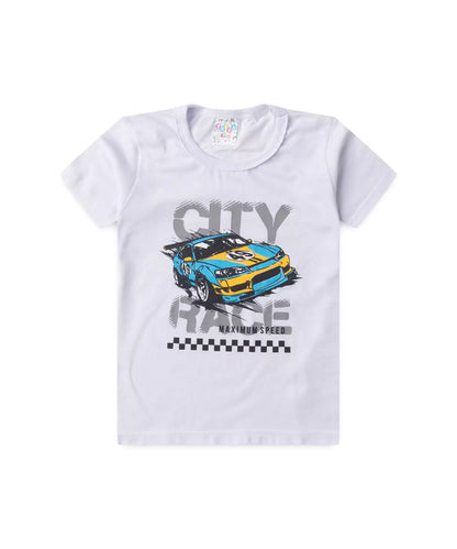 Conjunto de Verão para Menino City Speed Branco