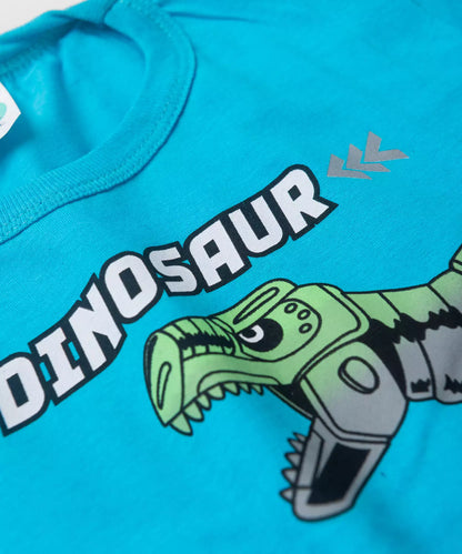 Conjunto de Verão para Menino Dino Explorer Azul