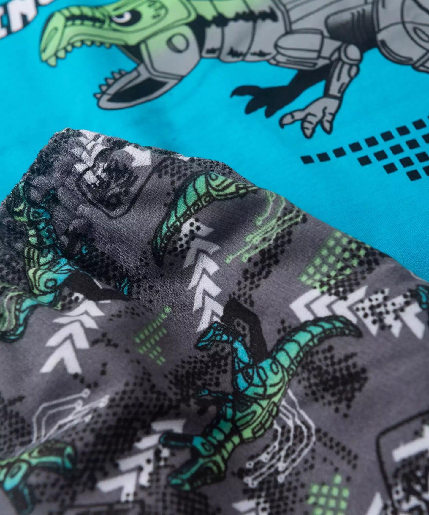 Conjunto de Verão para Menino Dino Explorer Azul