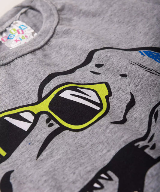 Conjunto de Verão para Menino no Dino em Mescla