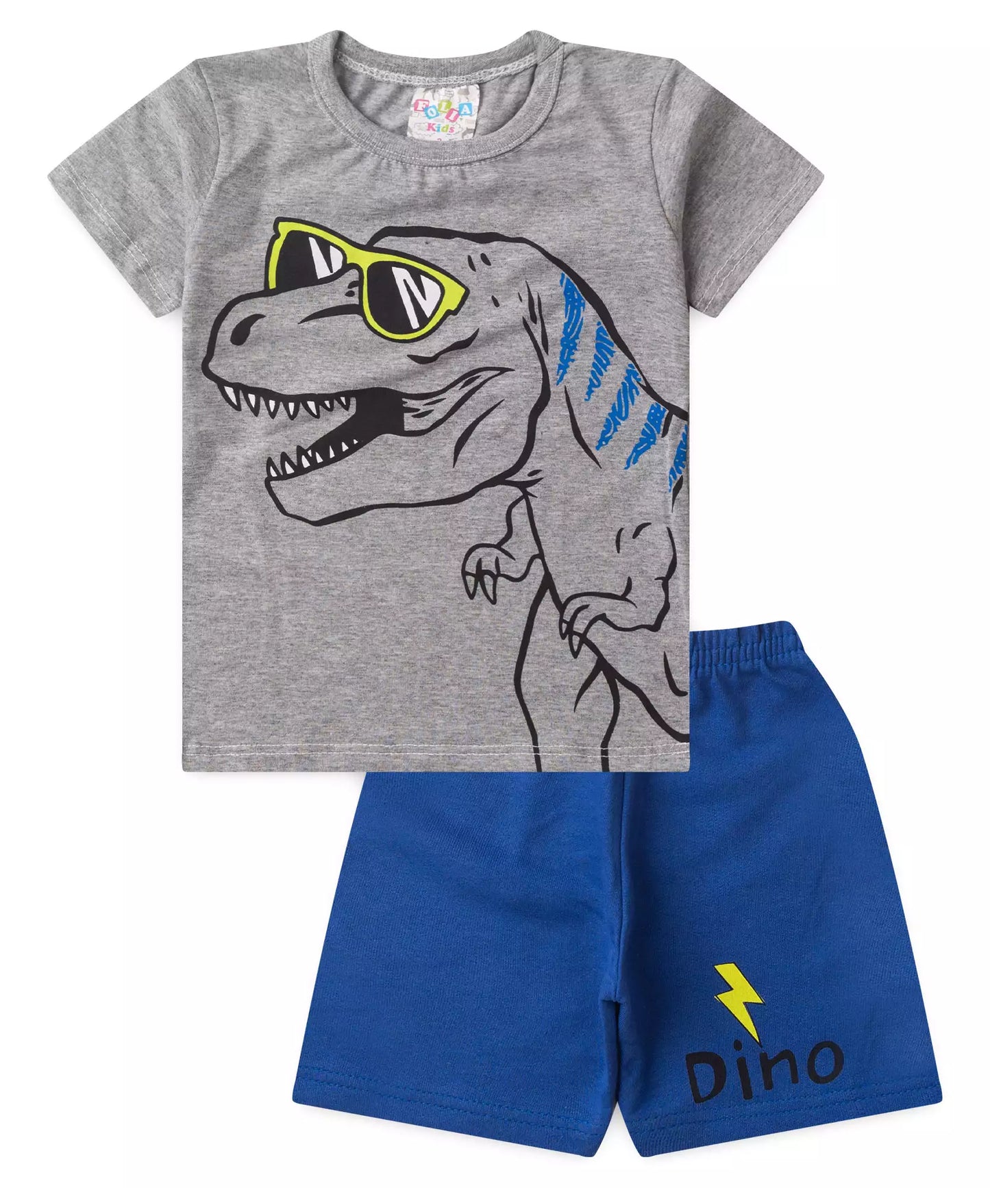 Conjunto de Verão para Menino no Dino em Mescla