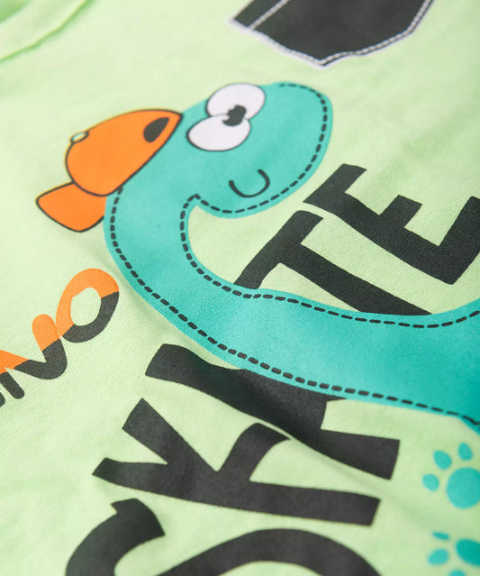 Conjunto de Verão para Menino Dino Verde