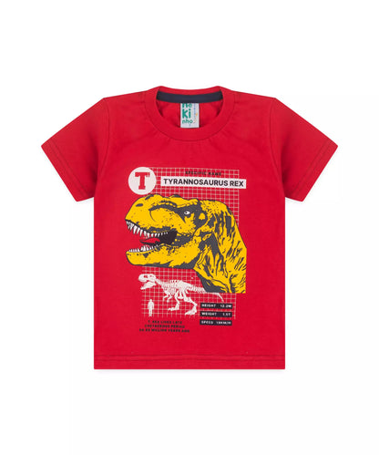 Conjunto de Verão para Menino no Dino Vermelho