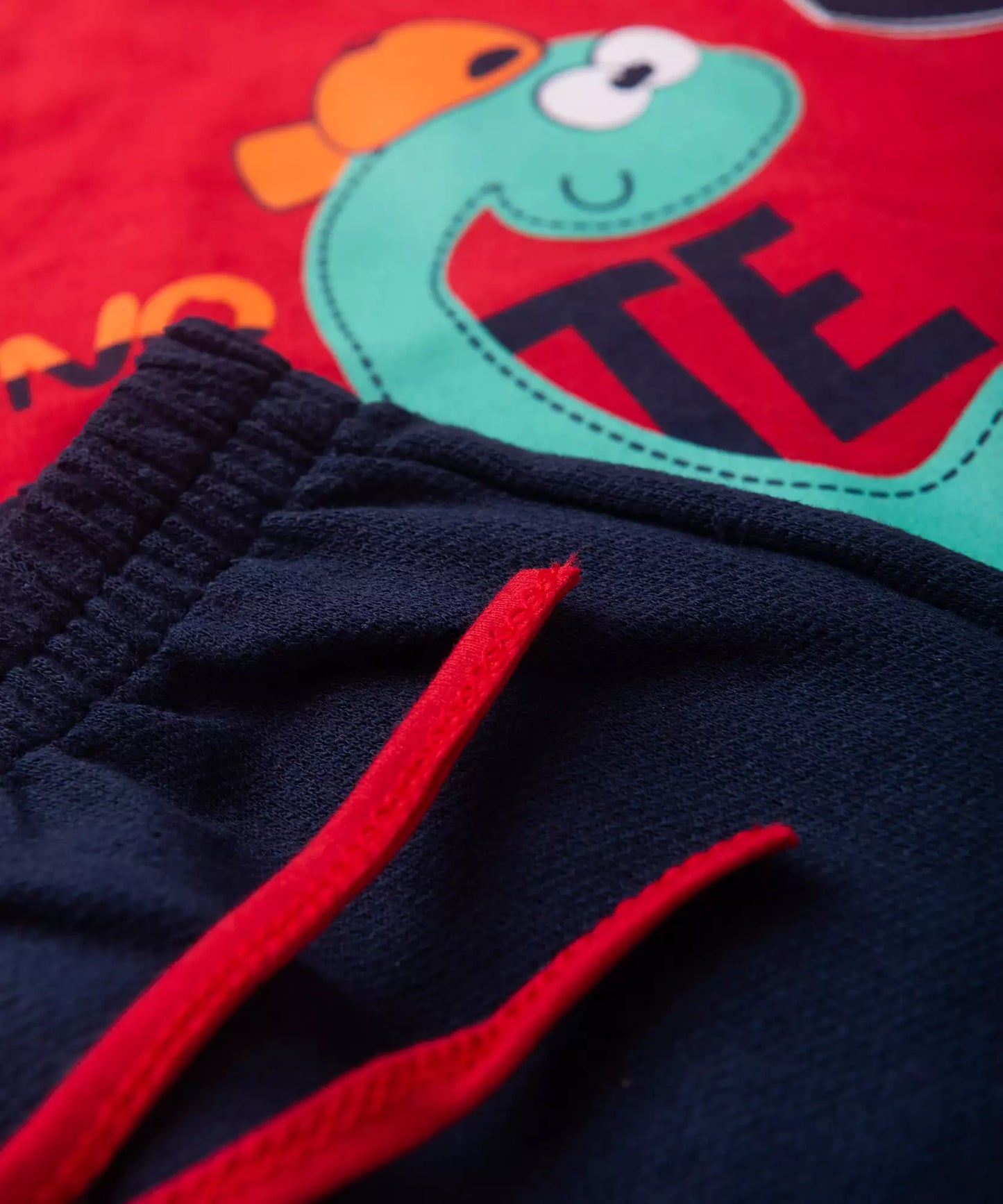 Conjunto de Verão para Menino Dino Vermelho