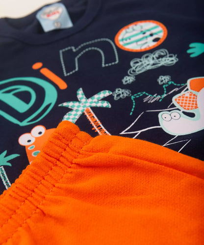 Conjunto de Verão para Menino Marinho Dinossauro