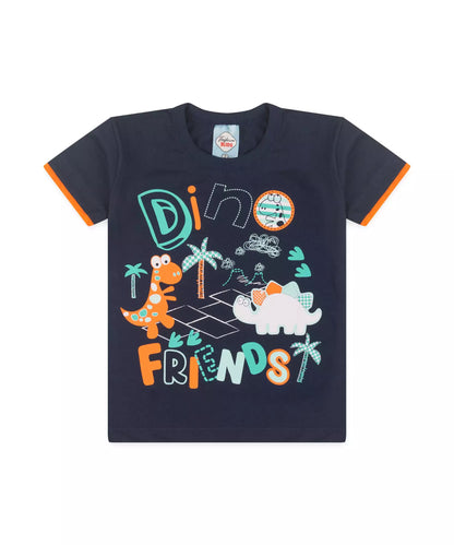 Conjunto de Verão para Menino Marinho Dinossauro