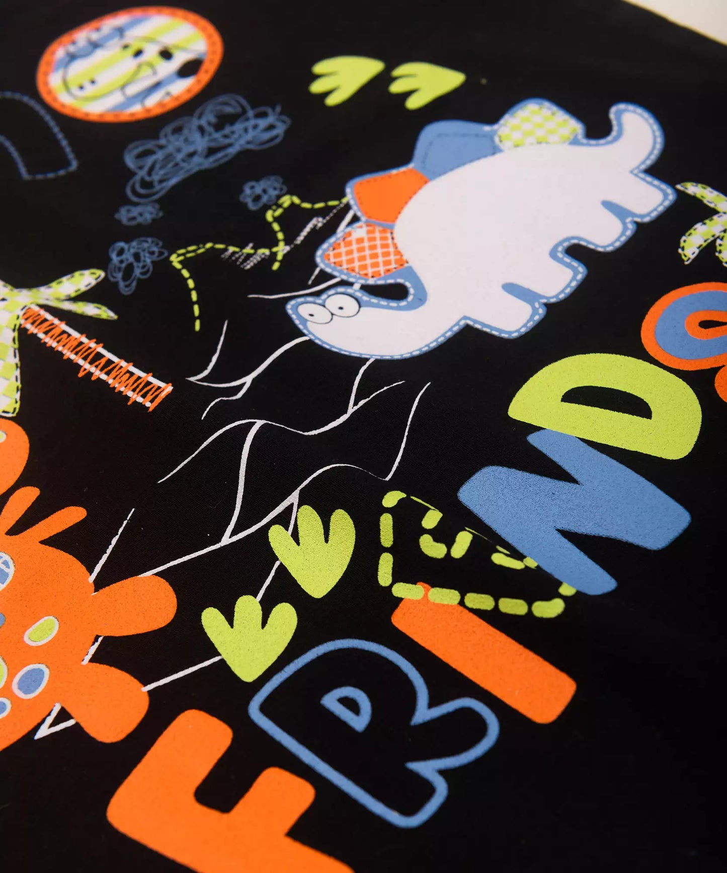 Conjunto de Verão para Menino Dinossauro Preto