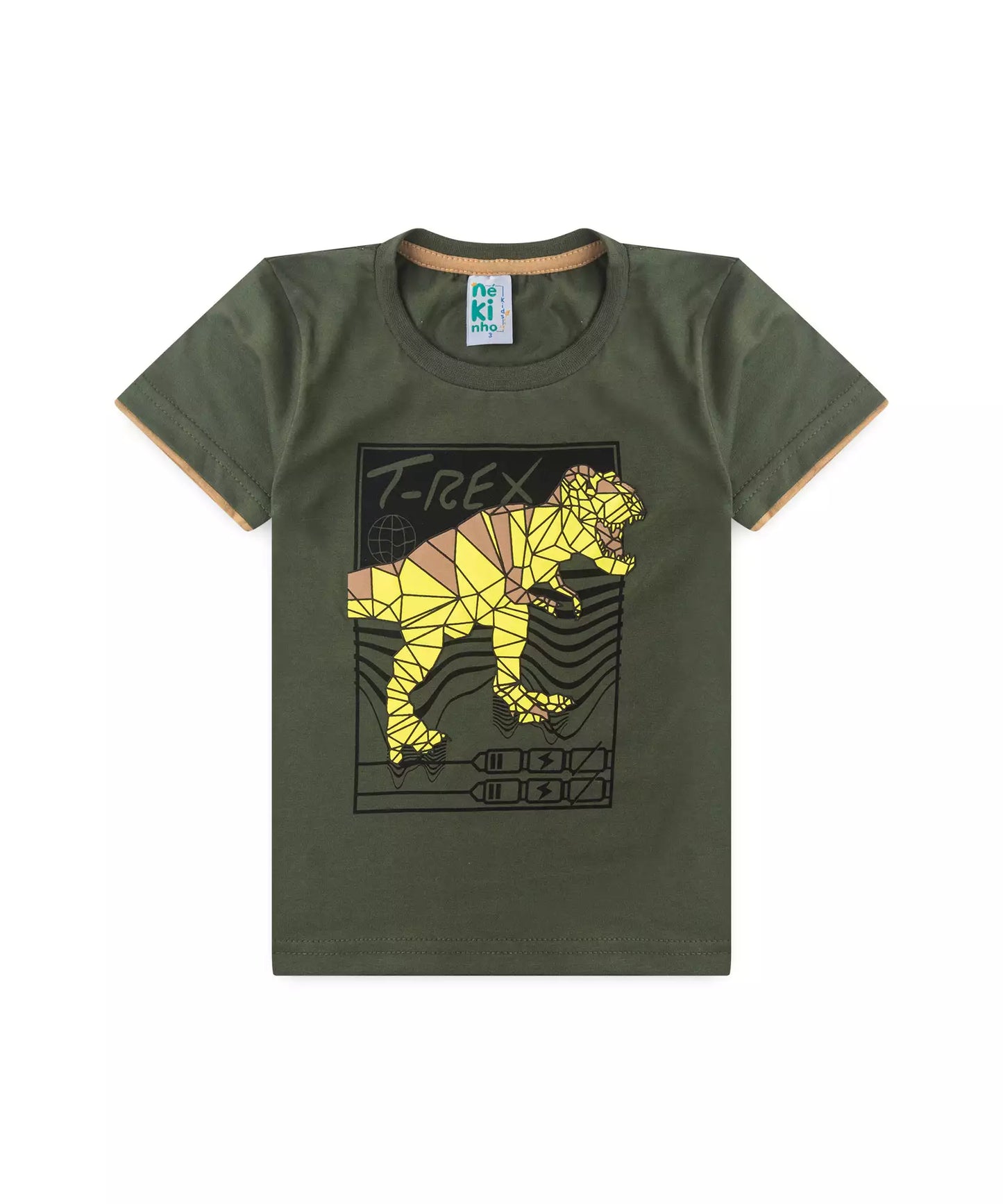 Conjunto de Verão para Menino em Dinossauro Verde